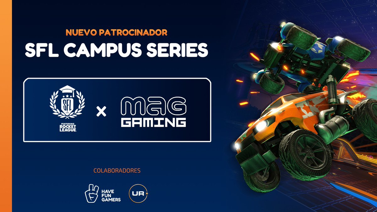 🚨 ¡Nuevo patrocinador! 🚨

Nos alegra anunciar nuestra alianza con <a href="/_MagGaming_/">MagGaming</a> , que se une a #SFLCampusSeries para acompañarnos durante todo el split de invierno ❄️

👀 Estad muy atentos a las 21:00, que tenemos una sorpresa preparada…

#SomosSFL🚗⚽️