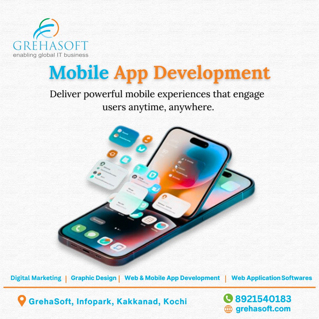 grehasoft's tweet image. Innovation in every tap — Grehasoft delivers mobile app development that connects brands and users.
.
.
Visit our website to learn more: grehasoft.com

#Grehasoft #mobileappdevelopment #appdevelopment #socialmedia #digitalmarketing #kochi #kerala