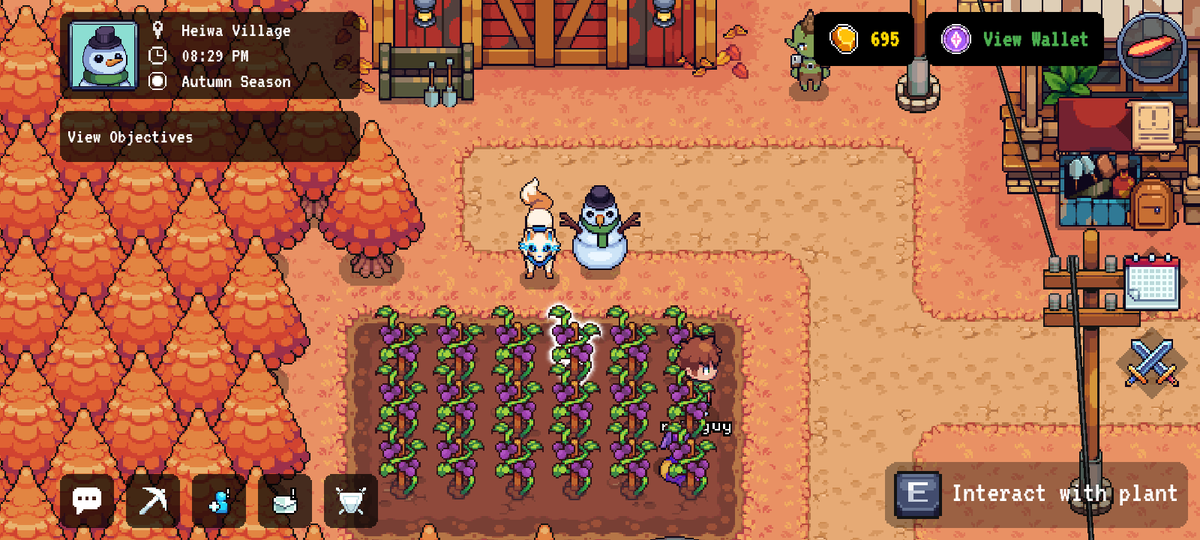 Aki_SusuSociety's tweet image. Looking at my grapes with my kitsune in @spellbornegame!🔥

My kitsune is one of my favourite monsters and she really loves grapes, what crop does your favourite monster like?🫣

#SpellborneCreate