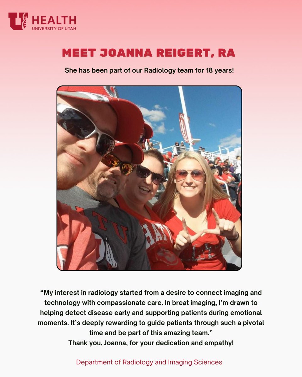 UofURadiology's tweet image. This week we’re celebrating our amazing Advanced Practice Providers — our PAs, RAs &amp;amp; NPs! 💫
They bring expertise, empathy &amp;amp; teamwork to every patient experience in our Department.
Swipe through to read what inspires them in their work! #APPWeek #Radleaders @UofUHealth