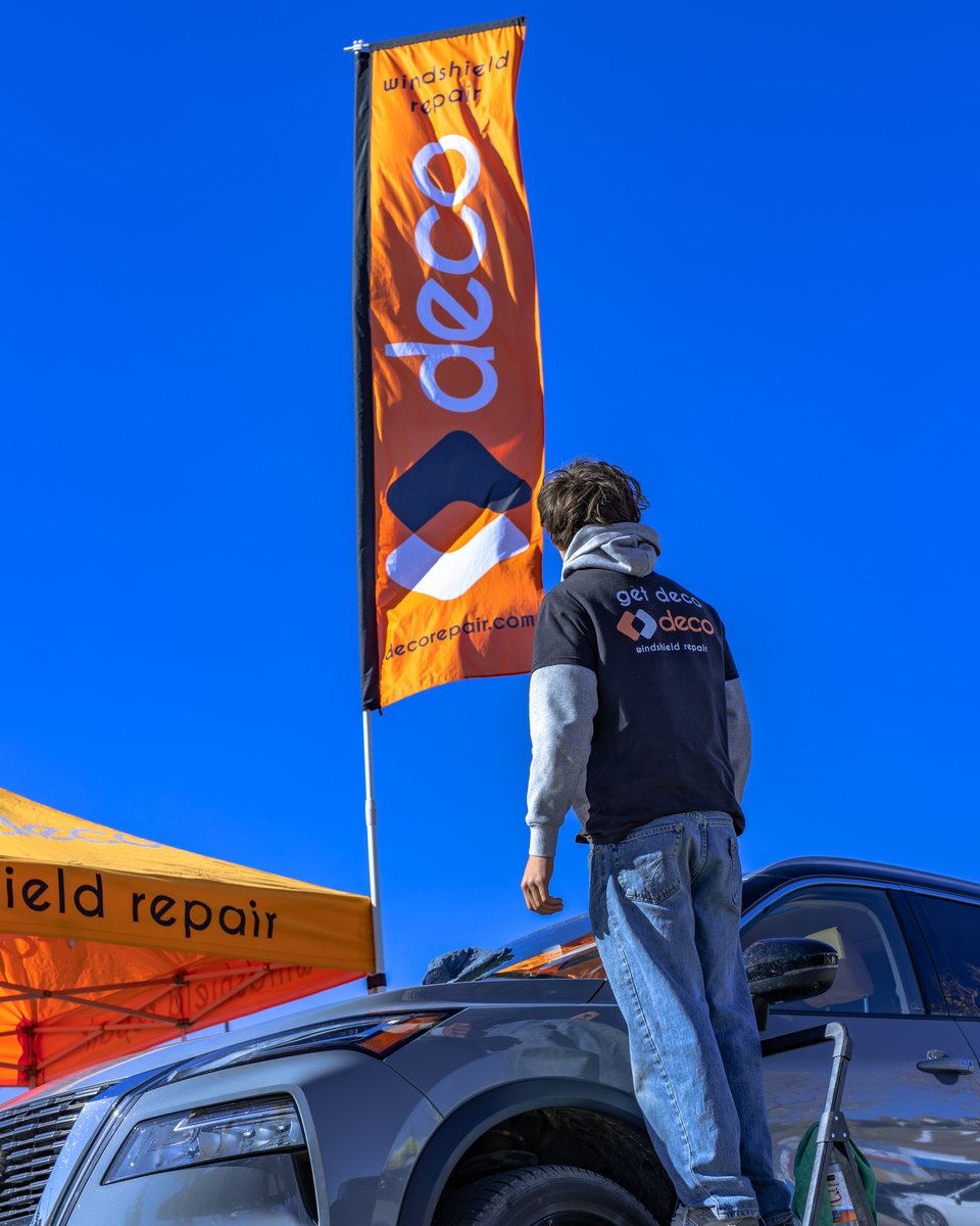 Early start, clear sky, orange flag. That’s how a DECO day begins. ☀️🧡

Think Orange. Save Your Windshield.™

#ThinkOrange #DecoTeam #WindshieldRepair #CustomerCare #DecoDifference