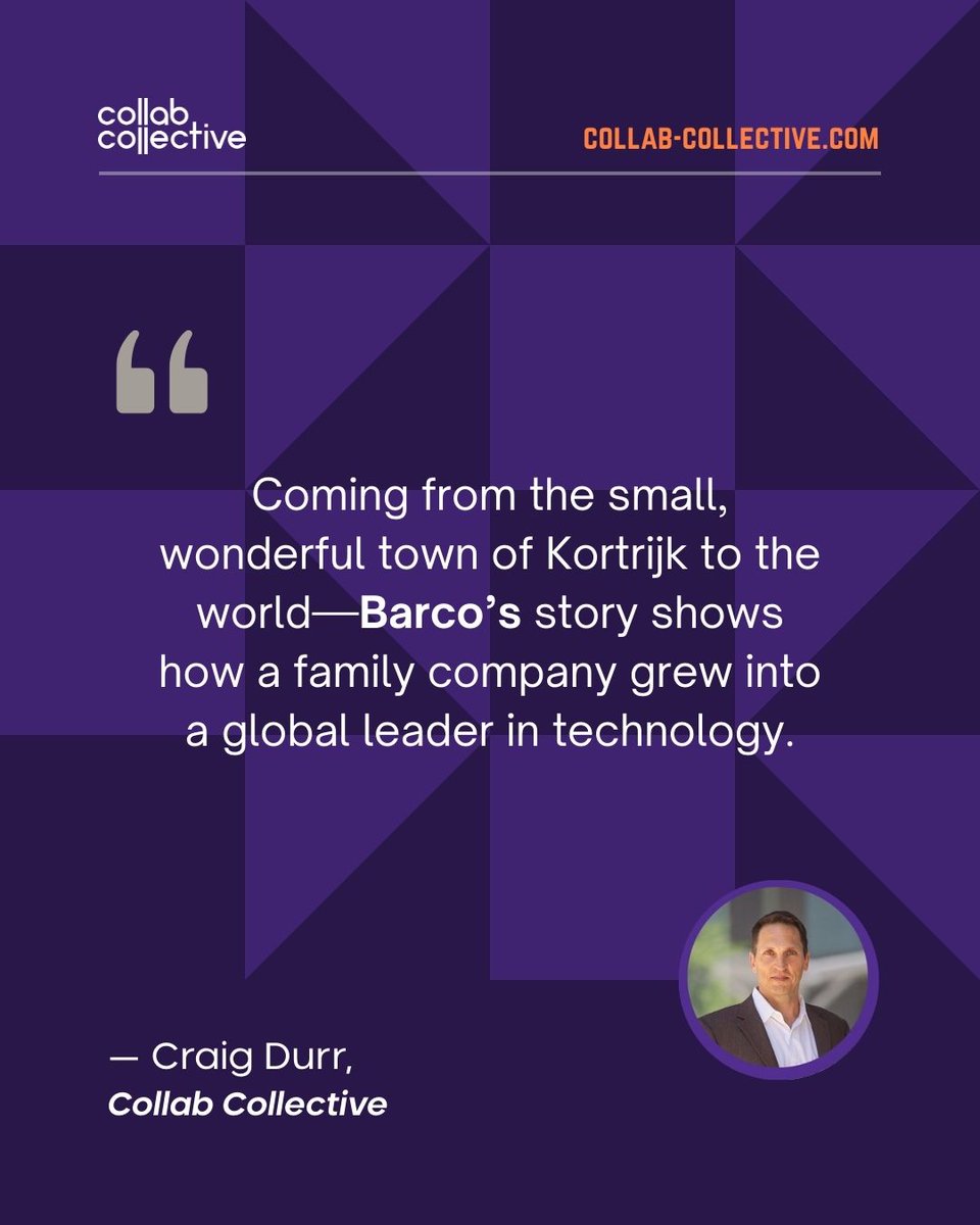 CollabCollect's tweet image. @Barco’s story began in Kortrijk, Belgium—and today, its impact spans the globe. In this episode, Craig Durr explores how a company built on family values grew into a technology leader.
🎥 Watch now: [link]
#Barco #WorkplaceExperience #HybridWork #Innovation
