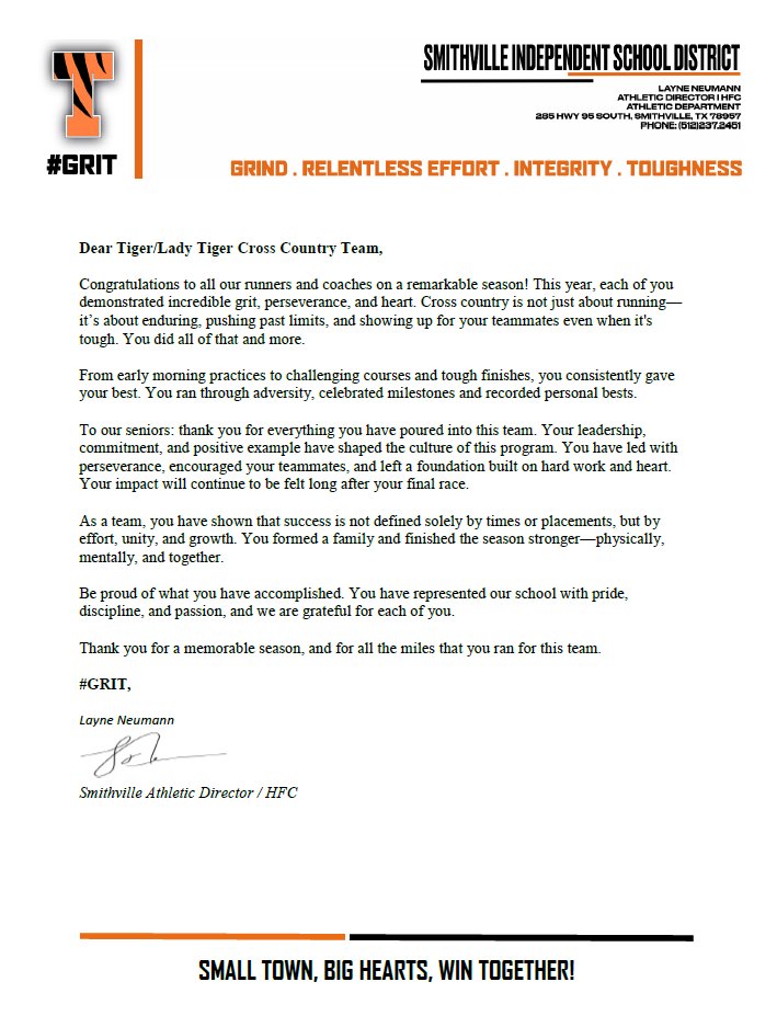 Thank you Cross Country!