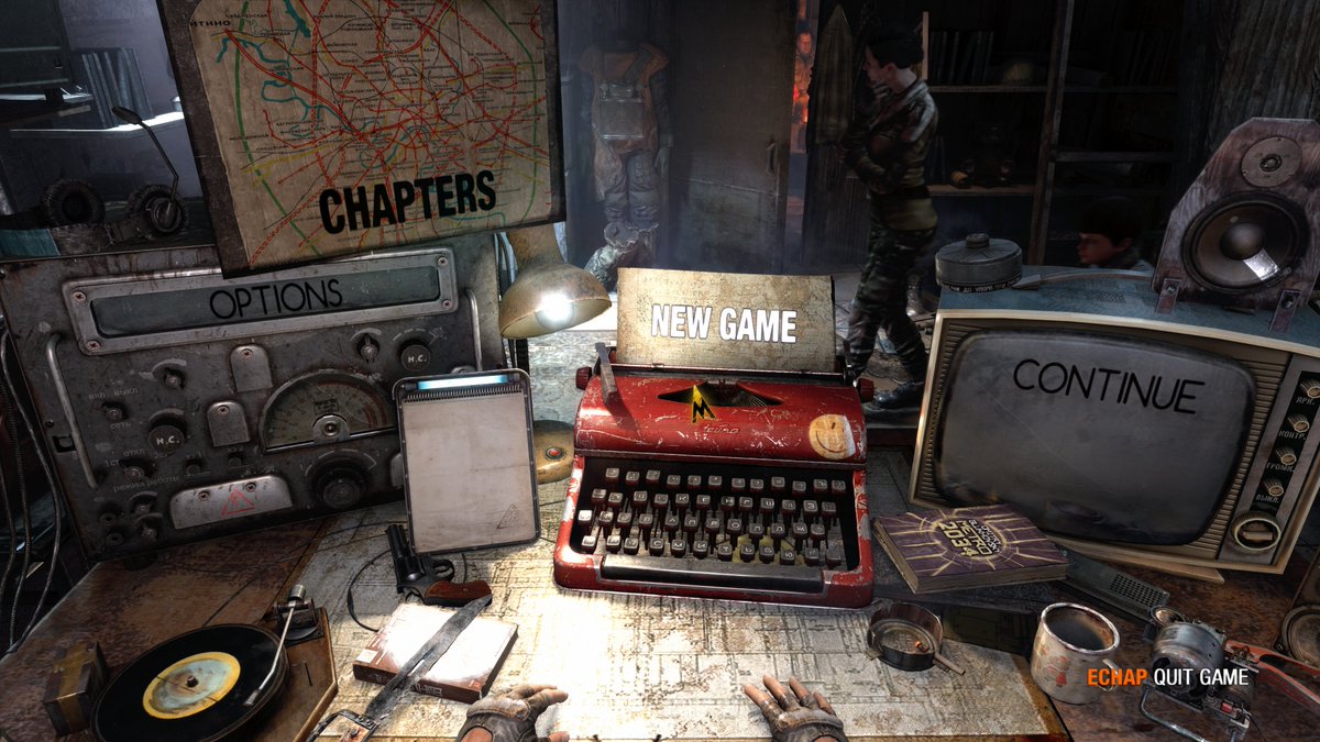 Bir ana menü ekranı vardı