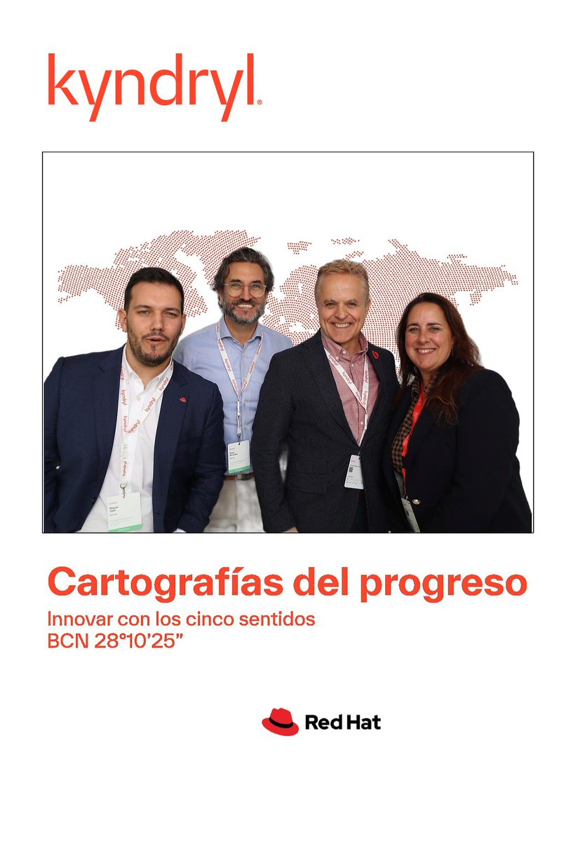 🚀 Hoy en Cartografías De La Innovación junto a @Kyndryl_ES.
Mostramos cómo las plataformas abiertas, la #IA y la #automatización impulsan la transformación empresarial.

Diseñando juntos el futuro de la innovación.
#RedHat #OpenInnovation #CloudHybrid