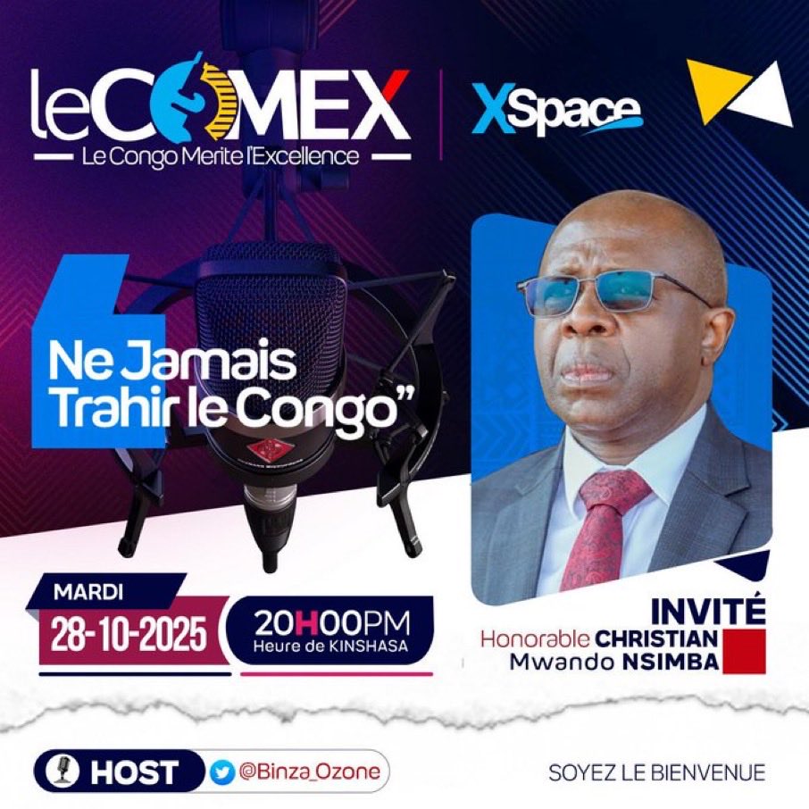 #RDC : Toujours au rendez-vous du devoir et de la vérité !
La voix du peuple ne se taira jamais. Rendez-vous au Space ce soir avec <a href="/mwandochris/">Mwando Christian</a> ! ✊🏾🇨🇩 
#EnsembleMK