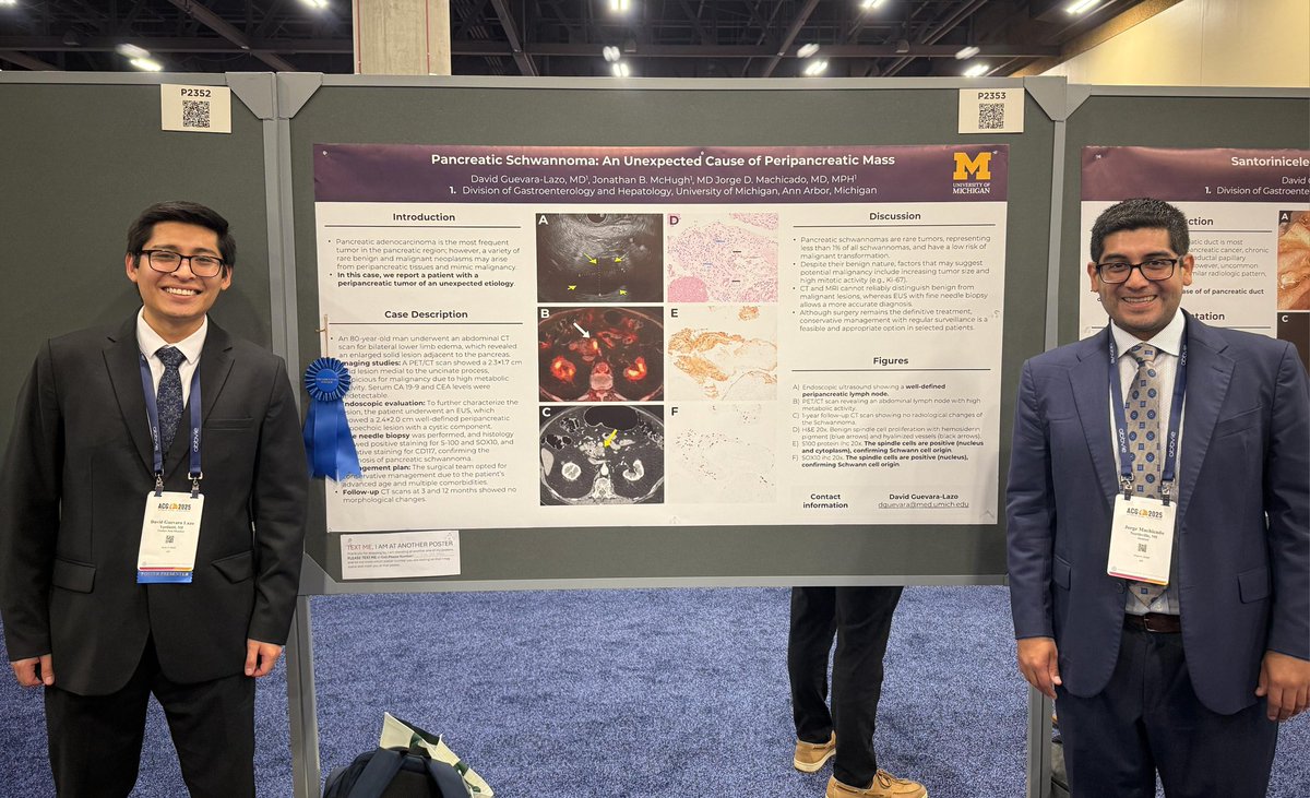 Feeling excited and grateful to attend my first ACG conference and present four posters. Honored to receive both the Presidential Poster Award and the Outstanding Poster Presentation recognition. Thankful for my family and for my mentor and friend <a href="/jorgemachicado/">Jorge Machicado, MD, MPH</a>. 
#ACG2025 #ACG