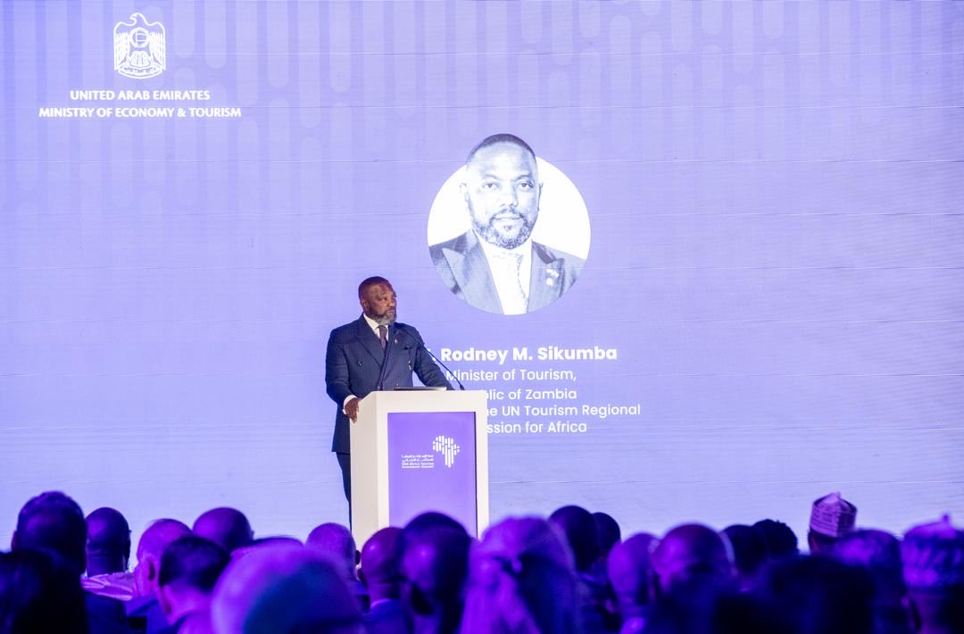 SikumbaRodney's tweet photo. I had the honour of delivering the keynote address at the UAE–Africa Tourism &amp; Investment Summit 2025 in Dubai.

I highlighted the need for stronger Africa–UAE partnerships in tourism investment, skills, &amp; innovation, 🔑 to 🔓 shared growth.

🇿🇲 remains open for investment. https://t.co/c1UF5Zvc2b