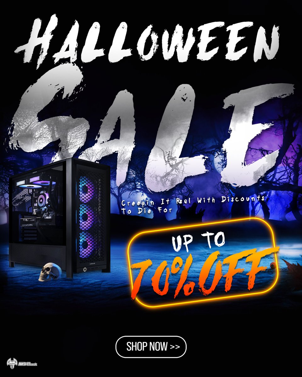 awdit's tweet image. 👻 Creepin’ it real with deals to die for.

Up to 70% off gaming PCs, components, and gear that’ll make your setup scream (in a good way).

Don’t wait till they vanish into the night… 💀

🛒 Shop the Halloween sale here: tinyurl.com/yjrmm7dn

#AWDIT #GamingPC #HalloweenSale