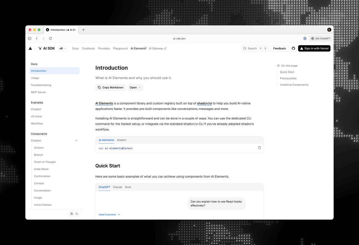 haydenbleasel's tweet image. Happy Tuesday!

Just dropped ▲ @Vercel AI Elements v1.5, with some incredible updates and amazing community contributions 👇