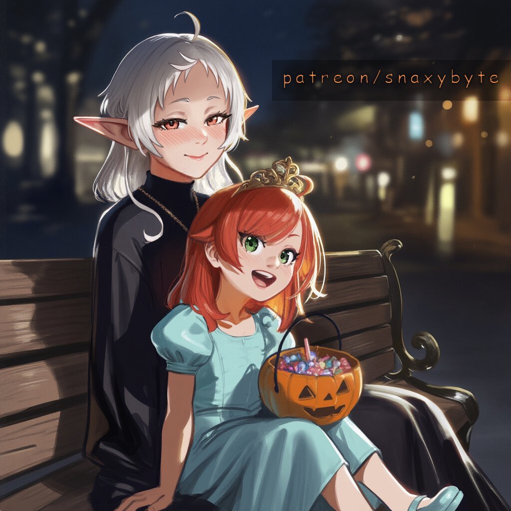 snaxybyte's tweet photo. The Greyrat family went trick or treating! Looks like Sieghart and Christina had a good time.

#MushokuTensei https://t.co/kqth09Qggz