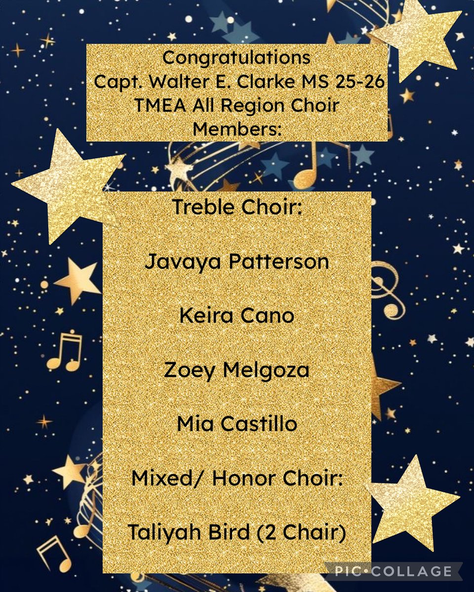 LRubio_CMS's tweet image. Congratulations to our amazing Cowboy Singers on making the 25-26 TMEA All Region MS Choir! 🎶 Your hard work and determination doesn’t go unnoticed. @WalterEClarkeMS #teamsisd #sisdfinearts