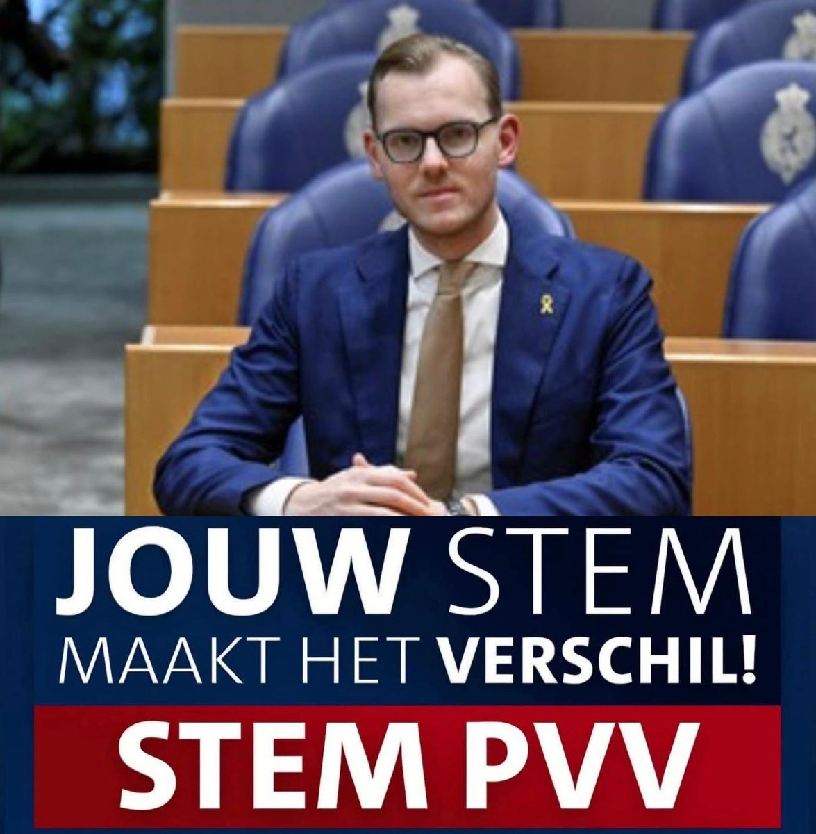 Reinderbb's tweet photo. Beken (drie)kleur en STEM Blaauw! 🇳🇱

Het verst weg wonende Tweede Kamerlid en de enige kandidaat uit Oldambt &amp; Pekela! 

Lijst 1, nr. 38 💙 #StemPVV https://t.co/MAZuN8Q2ds