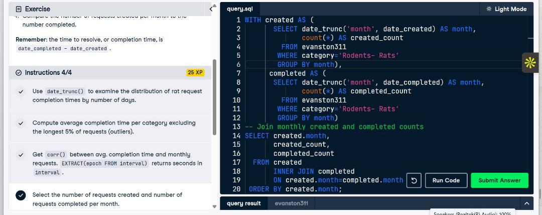 kafilat_yekeen's tweet image. Day 80 of #100DaysOfSQL
Wrapped up with working on dates & timestamps, explored date/time types, formats, and components, aggregated by time, and calculated time between events. Time-based analysis brings real insights to life!
#DataAnalytics
#100DaysOfCode
