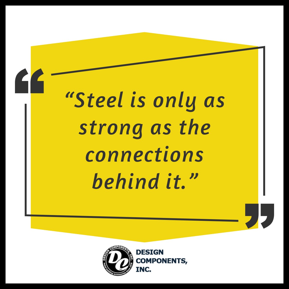 DesignComponent's tweet image. At Design Components, we build the connections. 

designcomponents.com 
#DesignComponentsInc #IndustrialMindset #SteelBuildingComponents