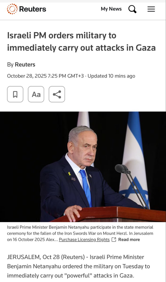 ComezTurhan's tweet image. 🇮🇱Netanyahu ateşkesten bugüne 400’den fazla Müslümanı katlettiği Gazze’ye “acilen” saldırı emri vermiş.
👉Barışın garantörü “dünya liderlerinin” haberi oldu mu acaba?