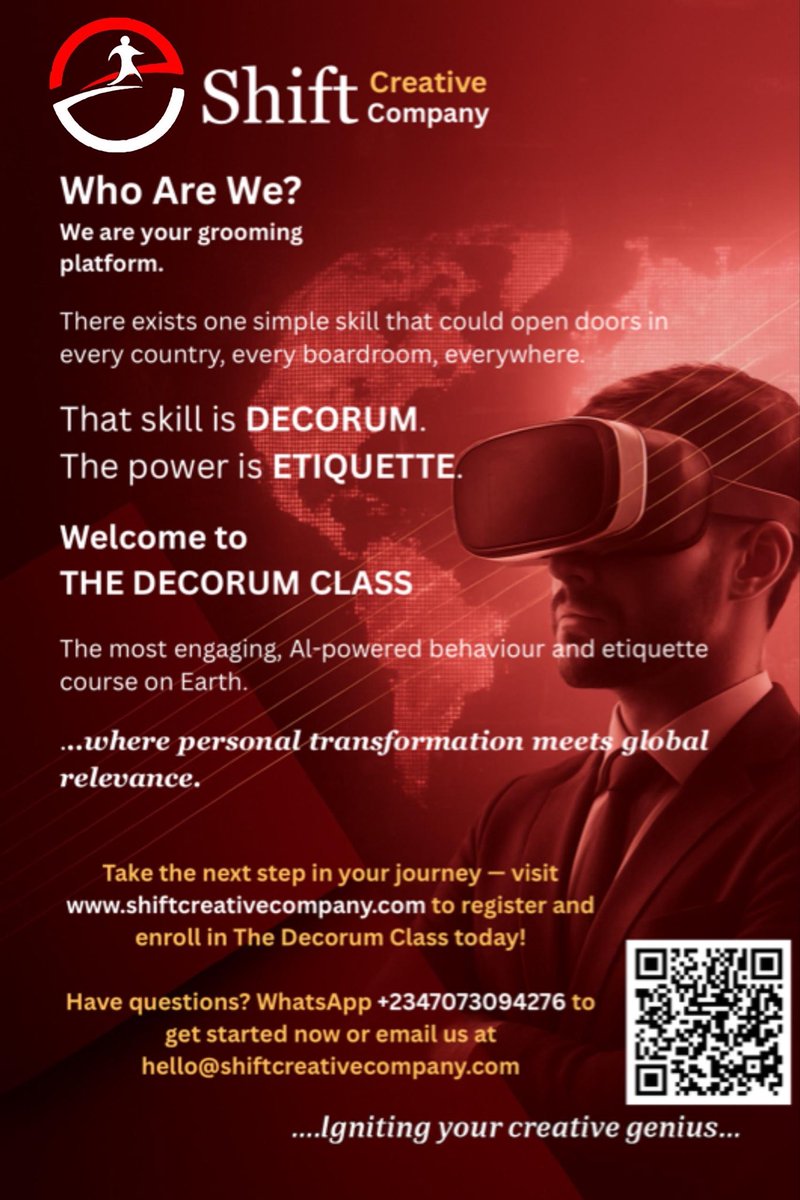 Mrfizzy_10's tweet image. A few months ago, I realized most of us want to grow but don’t even know where to start. We read quotes, watch motivational videos, but still end up stuck in the same habits.

That’s when I came across the Decorum Course #DecorumCourse and trust me, it’s not your regular personal…