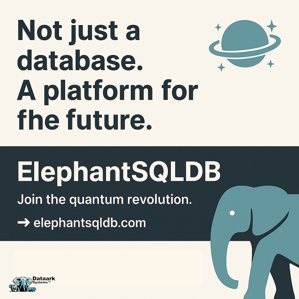 ElephantSqlDB's tweet image. While everyone is talking about the "cloud," we're already building for the next step: "quantum." Are you in? 🚀 #Future #Tech #Innovation