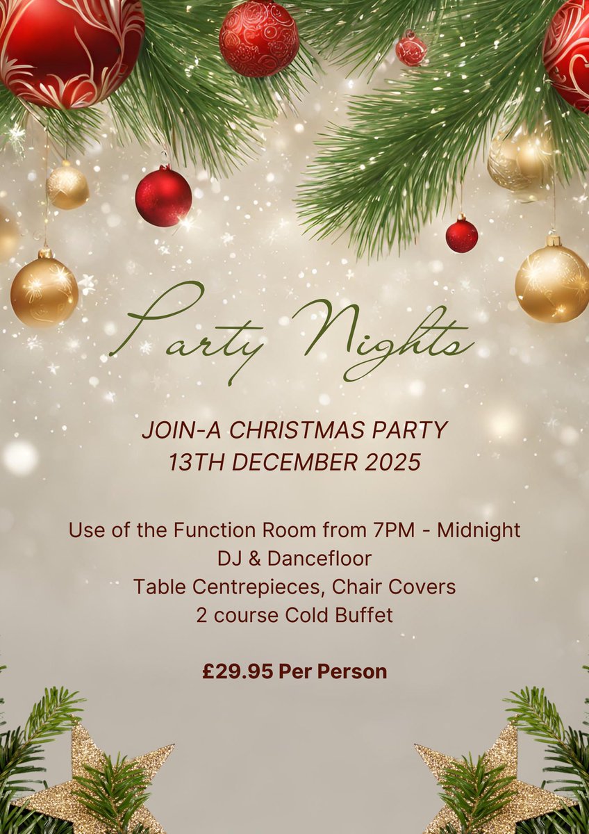 🎄 Festive Season at Parc Golf Club🎄

Join us for our wonderfully festive menus, featuring all your Xmas favourites

We also have our Xmas Party packages available

Book early to avoid disappointment

To book or for enquiries, call us on 01633 680933 or visit our website