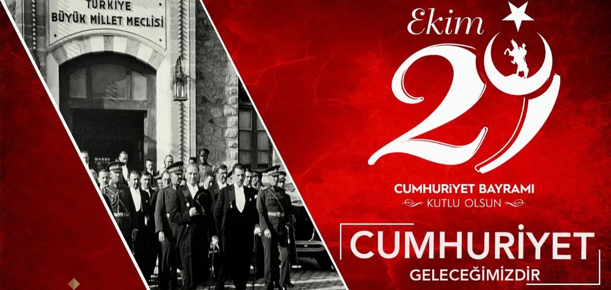 Cumhuriyetimizin 102. yılında, bağımsızlık ve milletimizin gücüne olan inancımızla nice yarınlara! 
29 Ekim Cumhuriyet Bayramımız kutlu olsun.
#29ekimcumhuriyetbayramımızkutluolsun