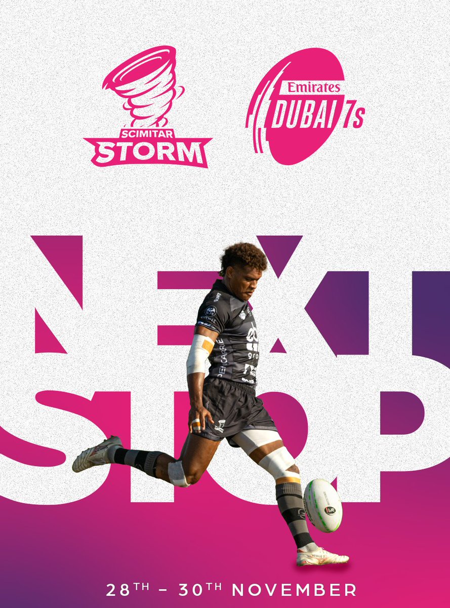 The truth is out... NEXT STOP is Dubai 7s! 

Thank you so much to our generous sponsors for their support!

#ScimitarRugby #ScimitarStorm #Rugby7s #RugbySevens #SevensSeason #Duabi7s