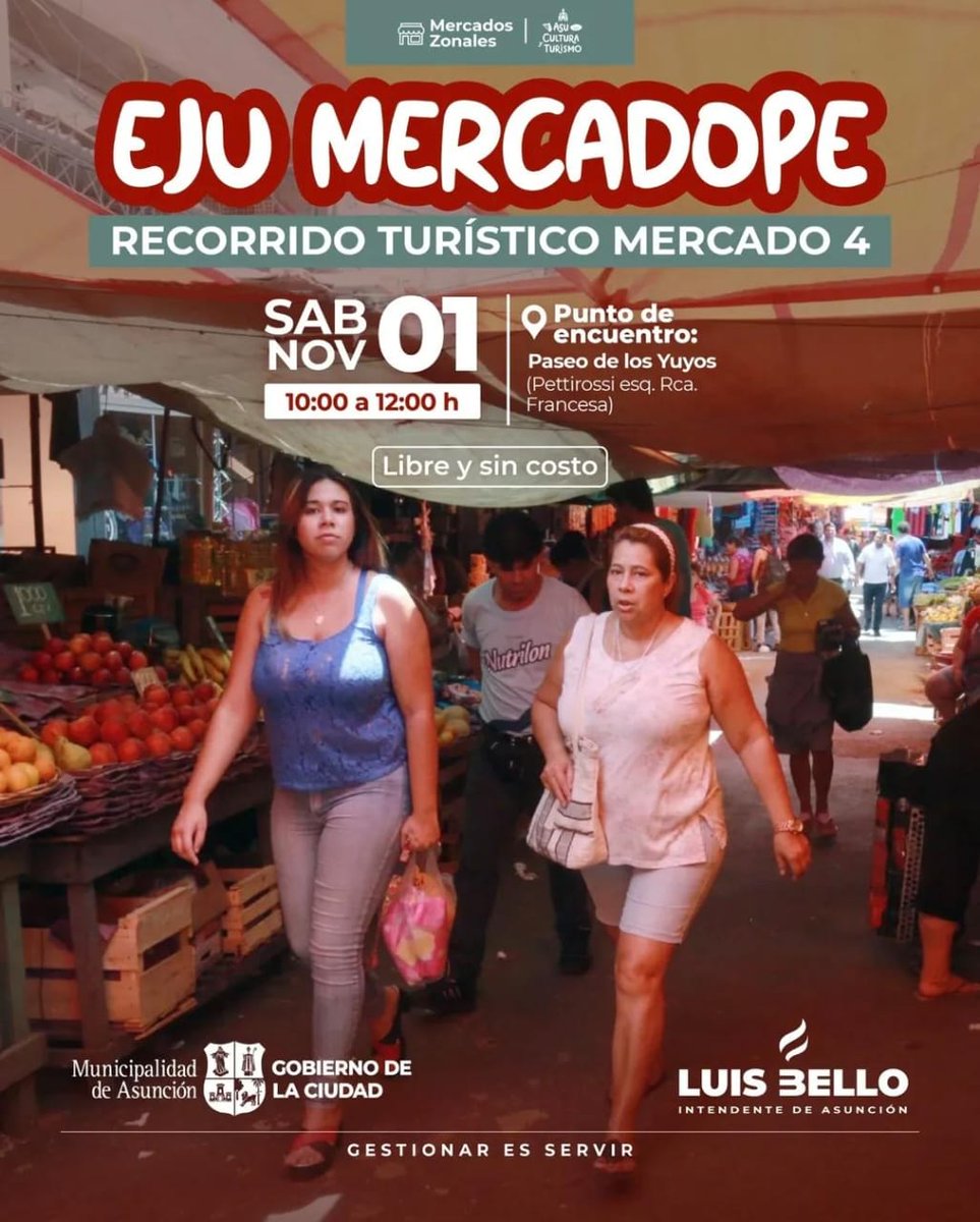 En #Paraguay920 conversamos con 🗣️ <a href="/Ale_Buzo/">Alejandro Luis Buzó</a>  director de Mercados Zonales de <a href="/AsuncionMuni/">Municipalidad de Asunción</a>, invita al recorrido turístico Mercado 4 que se realizará este sábado 1 de noviembre. El punto de encuentro es el Paseo de los Yuyos