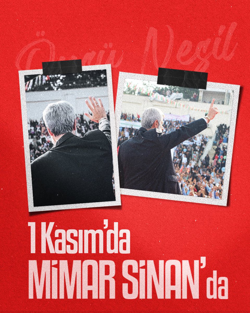 1Kasımda MimarSinanda
#AdanadaBüyükBuluşma