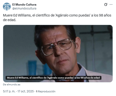 Futaugas's tweet photo. Científico longevo y veterano donde los haya.
Aunque sea en "Agárralo como puedas".
¿A qué edad murió, entonces?
@m_horno @EnsaladaPalabra @OstrasQuePerlas @jruizdd @erprofedelengua @DefCastellano @DelLinguistico #ElMundo #Cultura #Aposición #Explicativa. https://t.co/aa13255lVB