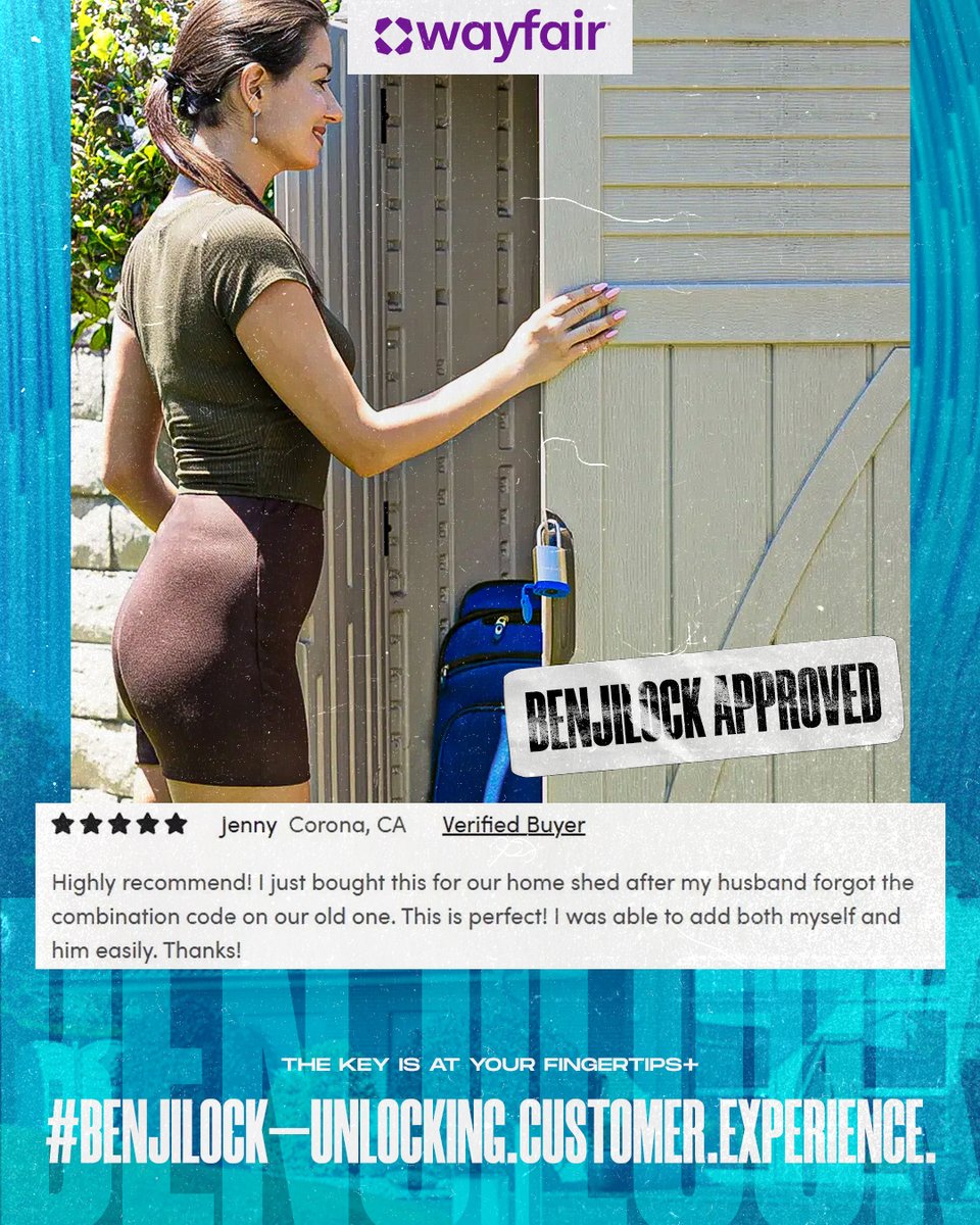 💬 “Wow!” ⭐️⭐️⭐️⭐️⭐️ Thank you, Jenny! 💜

🎙️ You’ve unlocked the <a href="/BenjiLock/">BenjiLock</a> x <a href="/Wayfair/">Wayfair.com</a>  experience! 💙
🔗 tinyurl.com/5n959j94
👉🏻 Stainless steel. Built for modern homes!
🏡 #BenjiLock x #Wayfair 🤩

🌐 The 🔑 is at Your Fingertips—That's it. ✔

🗣 #UnlockYourPotential 🔥