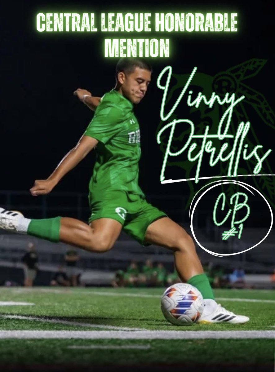 ridleysoccer_'s tweet photo. Congratulations to sophomore center back Vinny Petrellis on being selected central league honorable mention. In his first season on varsity, Vinny played every minute for us in the back and was crucial to our success.  Vinny developed as not only a player but also a vocal leader! https://t.co/RTU5x4henQ