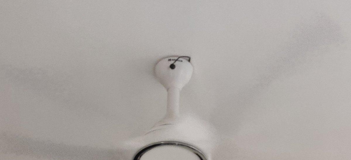 EktaGoel20's tweet photo. @havellsindia what is the use of this black thing at the top in your fans? (84145120 model). It keeps hitting the fan motor and keeps making noise. We have complained to customer support multiple times and they say this cannot be solved. https://t.co/vKX7F2Ucs9