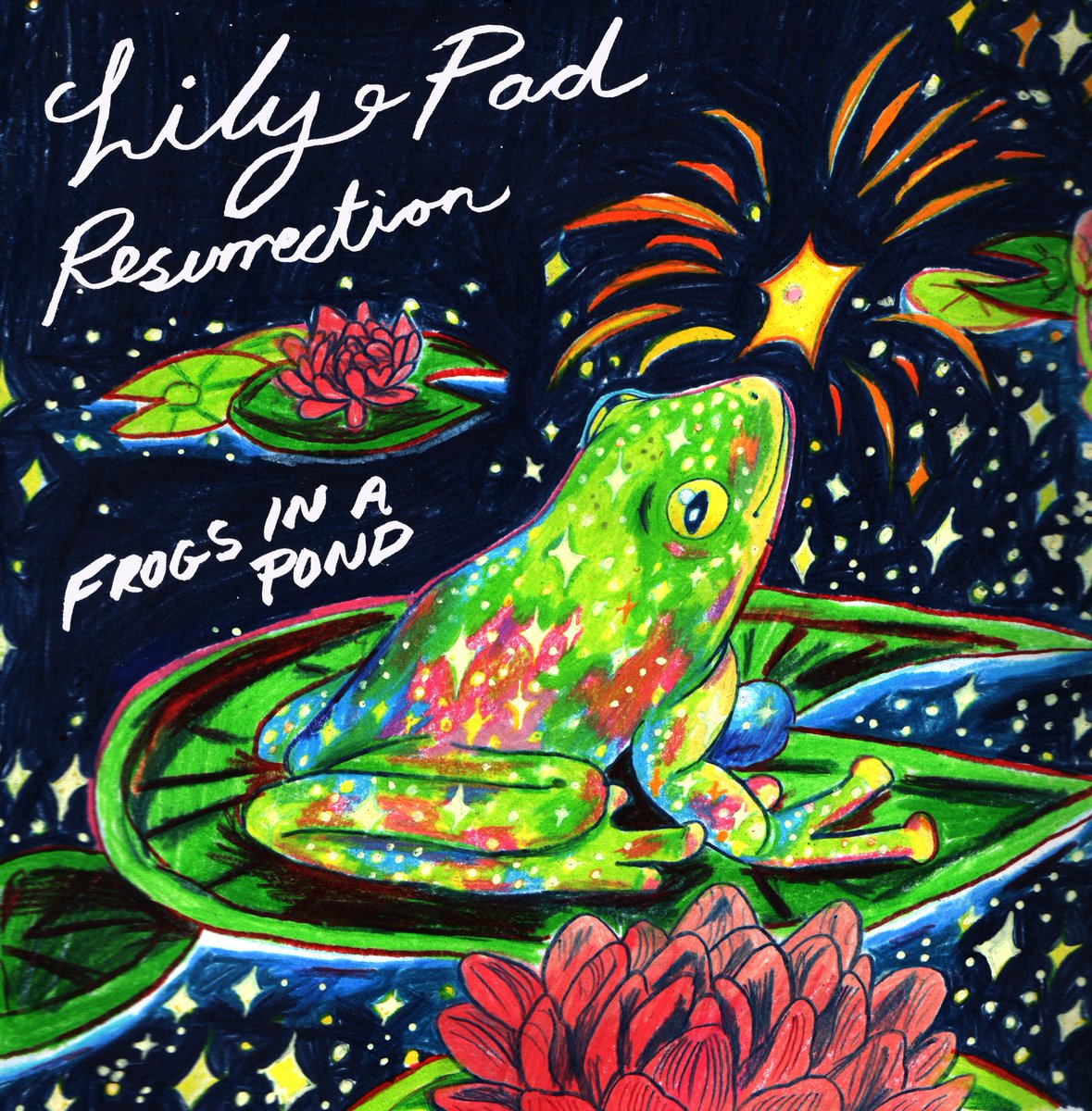 korishere's tweet image. 🐸"Lily Pad Resurrection", my band's new album - OUT NOW EVERYWHERE!🐸

🎶19 new tracks, available everywhere!

♥️Album art by @hannahlock 

🔗distrokid.com/hyperfollow/fr…

🔴youtube.com/watch?v=T9INjU…

nearly two years in the making, please listen and share! put a lot of love into this