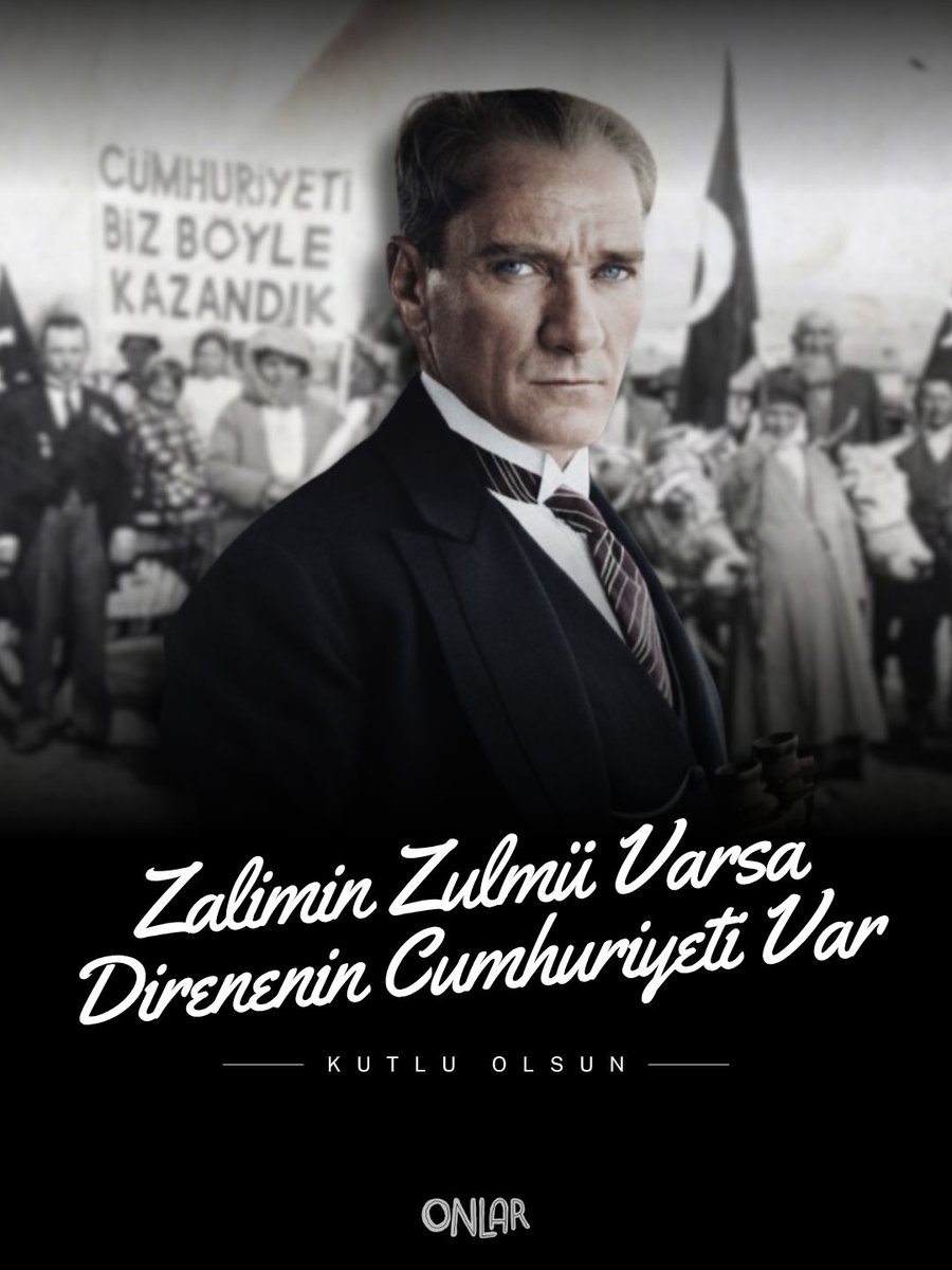 Zalimin zulmü varsa direnenin Cumhuriyeti var!

Kutlu olsun.