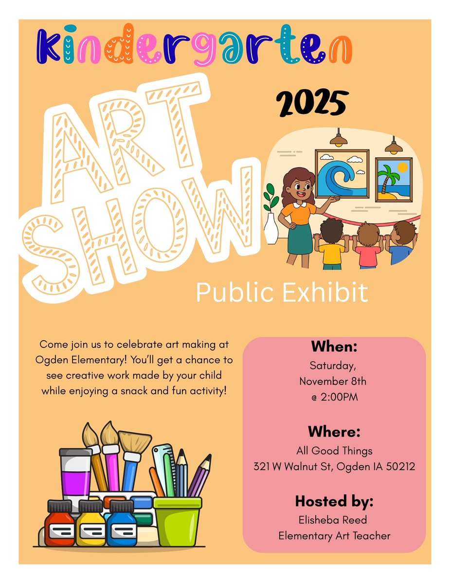 🎨✨ Come celebrate our young artists and their creativity on Nov. 8! ✨🎨
#OgdenPride #BulldogArtists #AllGoodThings #StudentCreativity