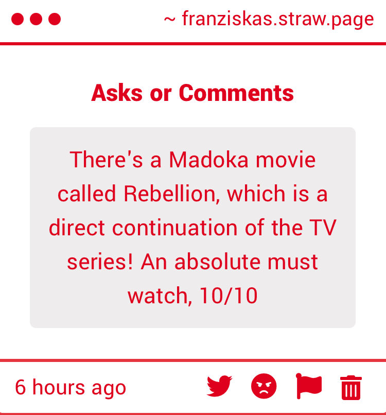 My little brother could hardly handle the subjects of Madoka Magica. As for the movie, I will be sure to watch it when I get the chance.