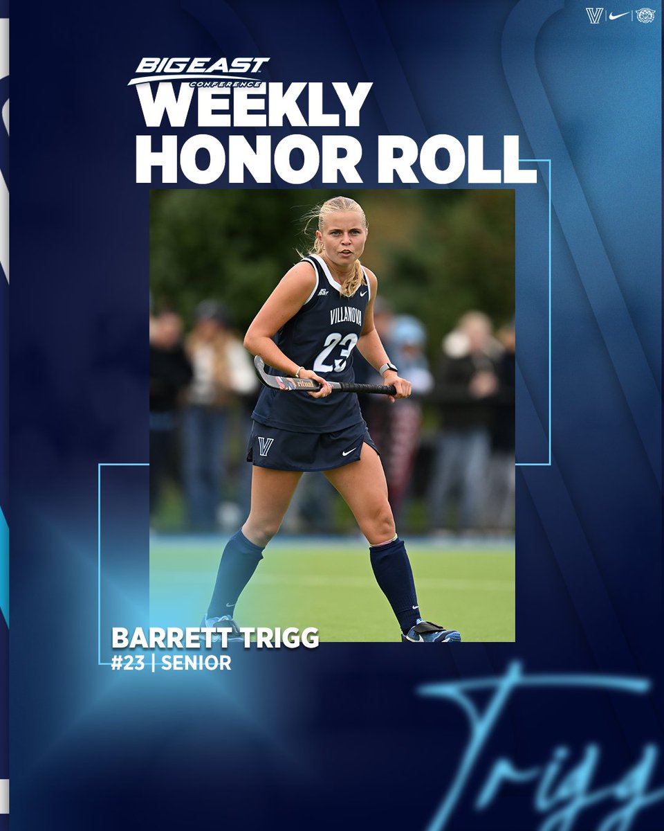 VillanovaFH's tweet photo. @BIGEAST recognition for Barrett Trigg! Well deserved honor for our senior!๐ผโ๏ธ
#GoNova #NOVAFH https://t.co/8ZpLbrAqhy