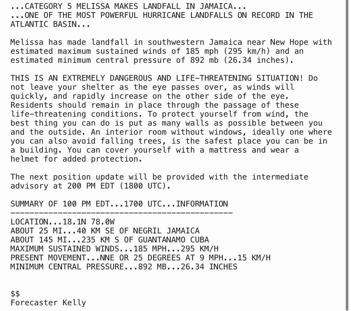 wxdoggo's tweet image. Well, it&apos;s official. NHC has announced landfall near New Hope, Jamaica. This storm has been incredible so far and is likely to cause horrific damage as it crosses the island. Cuba is next. The storm is nowhere near over, and conditions remain deadly to those caught outside.