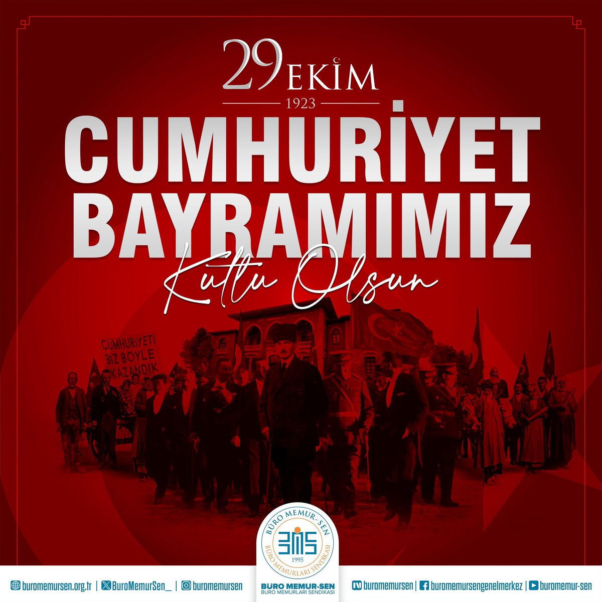 CUMHURİYET BAYRAMIMIZ KUTLU OLSUN! 🇹🇷

Cumhuriyet; Birinci Dünya Savaşı sonrası işgal edilen vatan topraklarının, Kurtuluş Savaşı ile yeniden bağımsızlığa kavuşmasının ve millet iradesinin hâkim kılındığı yeni bir yönetim anlayışının adıdır.  

Her karış toprağı şehit kanıyla