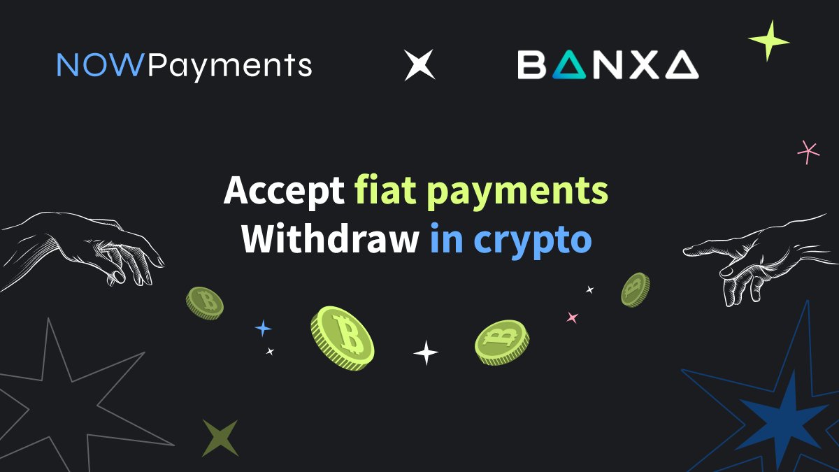 📢 Breaking news from NOWPayments!

Meet our NEW on-ramp provider - <a href="/BanxaOfficial/">Banxa</a> 💥

Convert fiat payments into over 300+ crypto &amp; transfer directly to your wallet or custody!

Accept fiat, withdraw in crypto today! 🌍

#FiatToCrypto #OnRamp #Web3