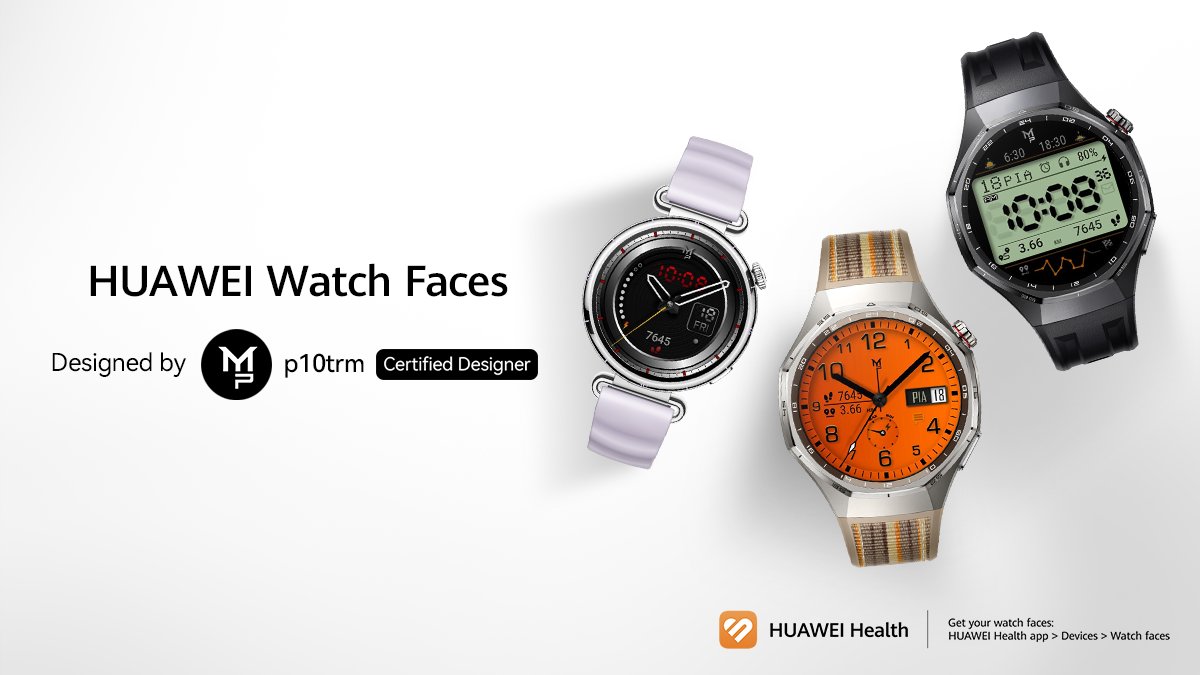 Meet p10trm, a Huawei Watch Face designer 🎨⌚
His sporty, high-contrast designs give runners real-time insights — steps, distance, heart rate, and more💪
Download Huawei Health to explore all watch faces: consumer.huawei.com/en/mobileservi…
#HUAWEIWatchGT6