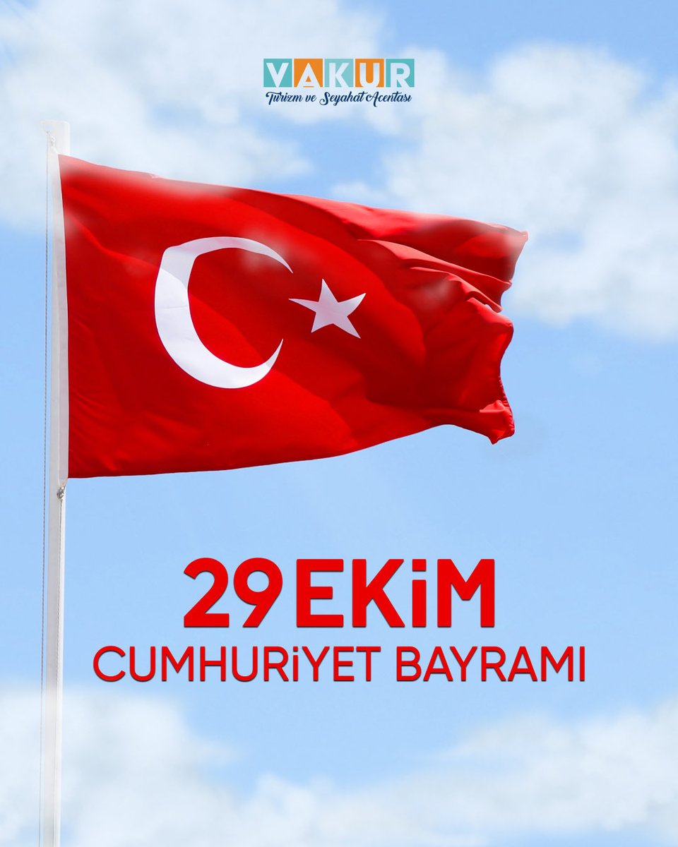 29 Ekim, milletimizin bağımsızlık ve özgürlük sevdasının simgesi, Atatürk’ün “Egemenlik, kayıtsız şartsız milletindir.” sözünün yaşam bulduğu gündür.

Birlikte daha güçlü, daha aydınlık yarınlara…

29 Ekim Cumhuriyet Bayramımız kutlu olsun.

#29Ekim #CumhuriyetBayramı