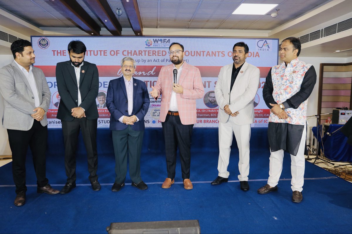 ruwatiaofficial's tweet photo. The National Talent Search at Udaipur by BOS Operations, ICAI celebrated brilliance, discipline, and determination.
Each participant reflected the true spirit of our profession where talent meets dedication and dreams meet discipline.
#ICAI #BOSOperations #Udaipur #CAStudents https://t.co/zvkzf9tF1N