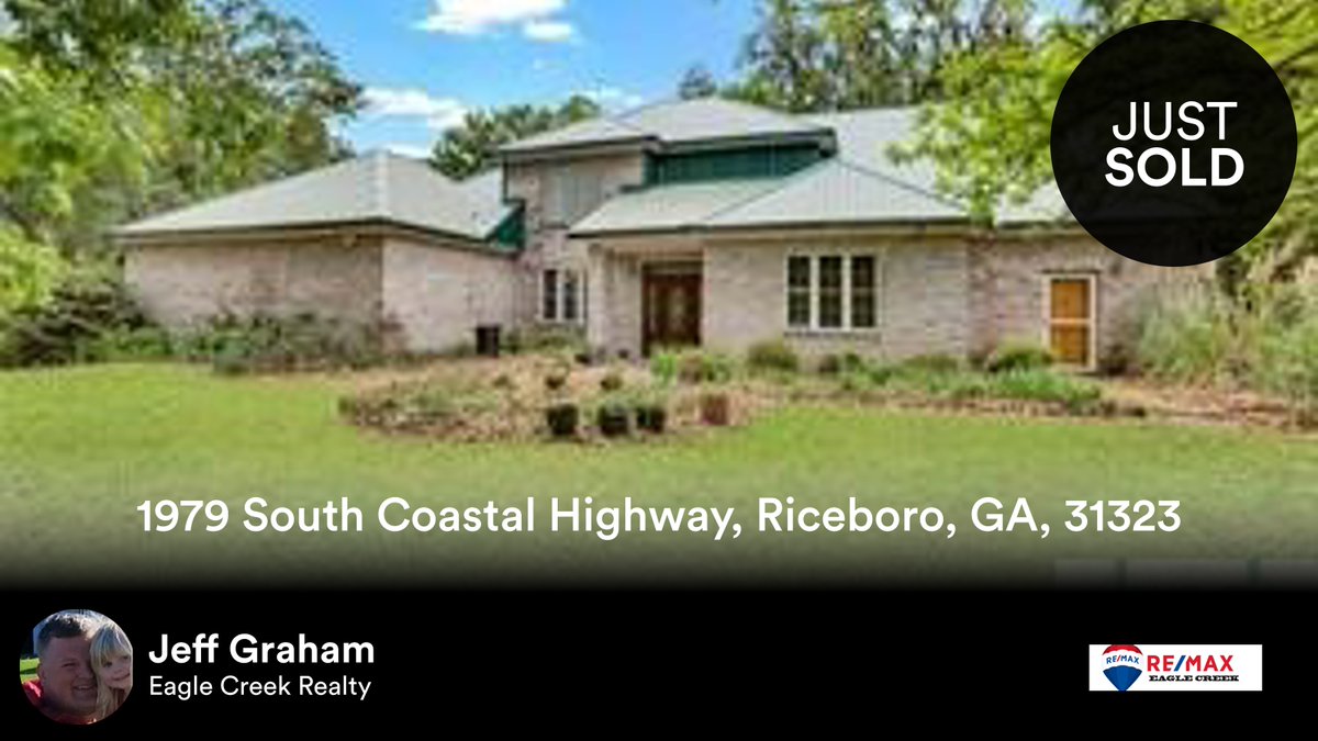 SouthGaRealtor's tweet photo. 🛌 3 🛀 4 🚘 2
📍 1979 South Coastal Highway, Riceboro, GA, 31323

My latest sale on RateMyAgent.
NAR 309500569
https://t.co/2Y22ByKaKd

...
#ratemyagent #realestate #REMAX_Eagle_Creek_Realty https://t.co/4wa284CSMY