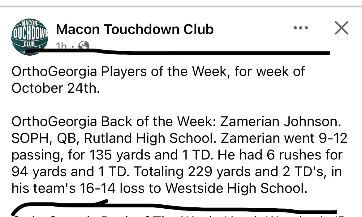 Back of the Week… Thanks <a href="/MaconTDClub/">Macon Touchdown Club</a> 

<a href="/RecruitGeorgia/">Recruit Georgia</a> <a href="/BibbAthletics/">Bibb Athletics</a> <a href="/Ga_Gridiron/">Middle Georgia Gridiron ™️</a> <a href="/EliteGARecruits/">Elite GA Recruits</a> <a href="/NwGaFootball/">NwGa Football</a> <a href="/Scout_ScottC/">College Scout</a>
