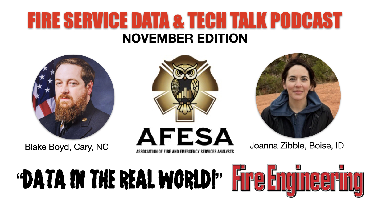 DataTechTalk's tweet image. The next episode features AFESA, representing Fire &amp;amp; Emergency Service Analysts! It's a fascinating discussion you don't want to miss!  Airs Saturday evening on @fireengineering social media outlets!