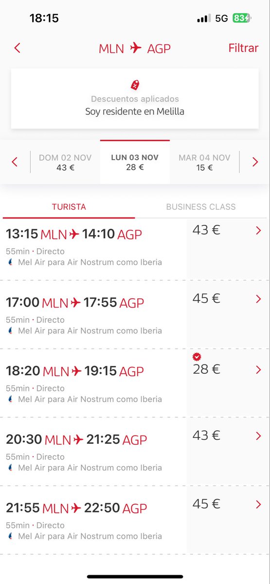 Clararincoon's tweet photo. Mismo día, distintos dispositivos @Iberia , me lo explicas???? https://t.co/amImLyiJLK