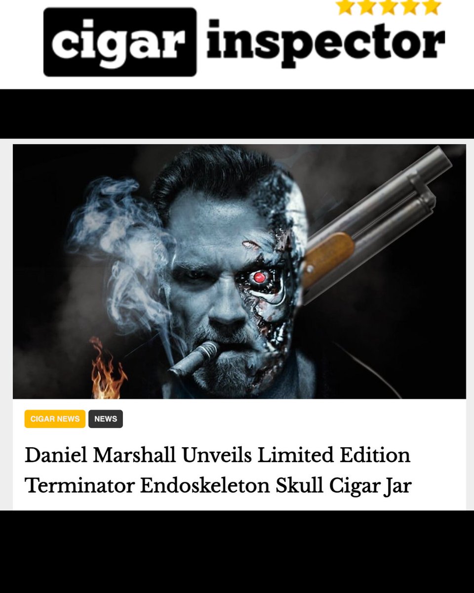 DMCigarworld's tweet photo. The Daniel Marshall Terminator Cigar Jar @ https://t.co/1ajR4JvoSN https://t.co/BLGxlroyhe