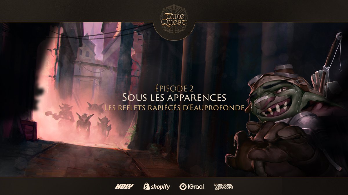 Dans une ruelle sombre de Rivebrume, notre compagnie se retrouve face à une bande de gobelins déchaînés ! La confrontation semble inévitable... ⚔️

Ces pauvres créatures survivront-elles au gun de Jarek ? 

Le 30 octobre à 20h 👉 twitch.tv/alphacast