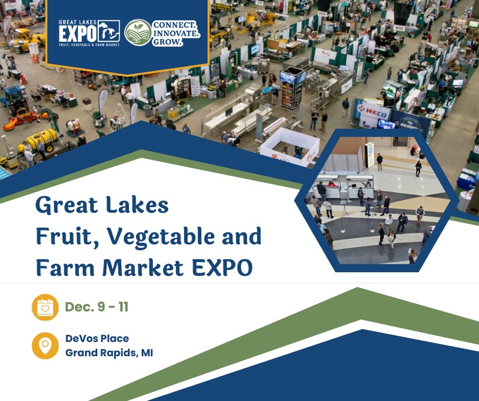 GLEXPO's tweet image. The industry’s leading trade show is back! The Great Lakes EXPO brings together everything growers need — and everyone they want to meet in one of the largest specialty ag trade shows in North America.
glexpo.com/attend/registe…
#glexpo #ag #growers #farmers #farmmarket #agtech