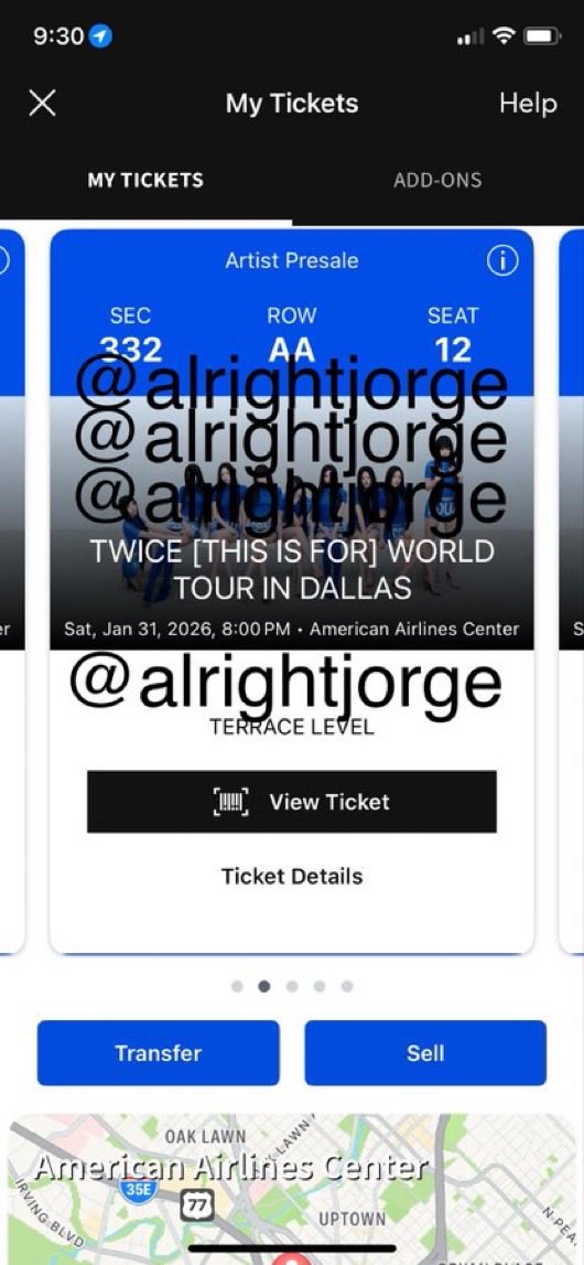 alrightjorge's tweet photo. @TWICE_TOUR_ if anyone’s interested, i’m selling two tickets for Twice in Dallas on January 31st. $200 each, ⚠️ can verify and prove they’re real ⚠️ you’ll also be sitting next to me 🧸 #TWICE_THISISFOR_WORLD_TOUR #Twice #kpop https://t.co/2YW5XCf1Wf